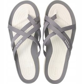Pantofi Crocs pentru femei Swiftwater Webbing Flip W Grey deschis 205479 oct. gri 2