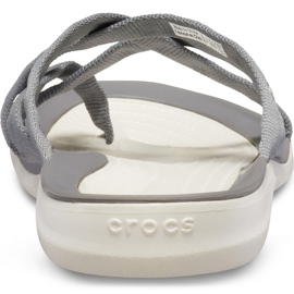 Pantofi Crocs pentru femei Swiftwater Webbing Flip W Grey deschis 205479 oct. gri 6