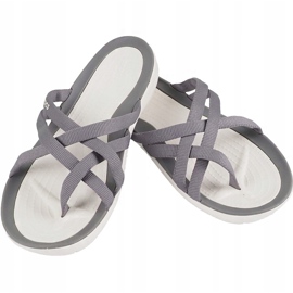 Pantofi Crocs pentru femei Swiftwater Webbing Flip W Grey deschis 205479 oct. gri 1