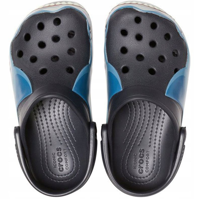 Crocs pentru copii Fun Lab Shark Band Clg K negru 206271 001 2
