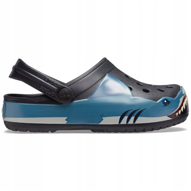 Crocs pentru copii Fun Lab Shark Band Clg K negru 206271 001 1
