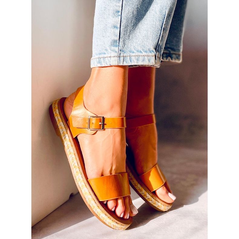 Sandale espadrile miereTH005 Galben 2