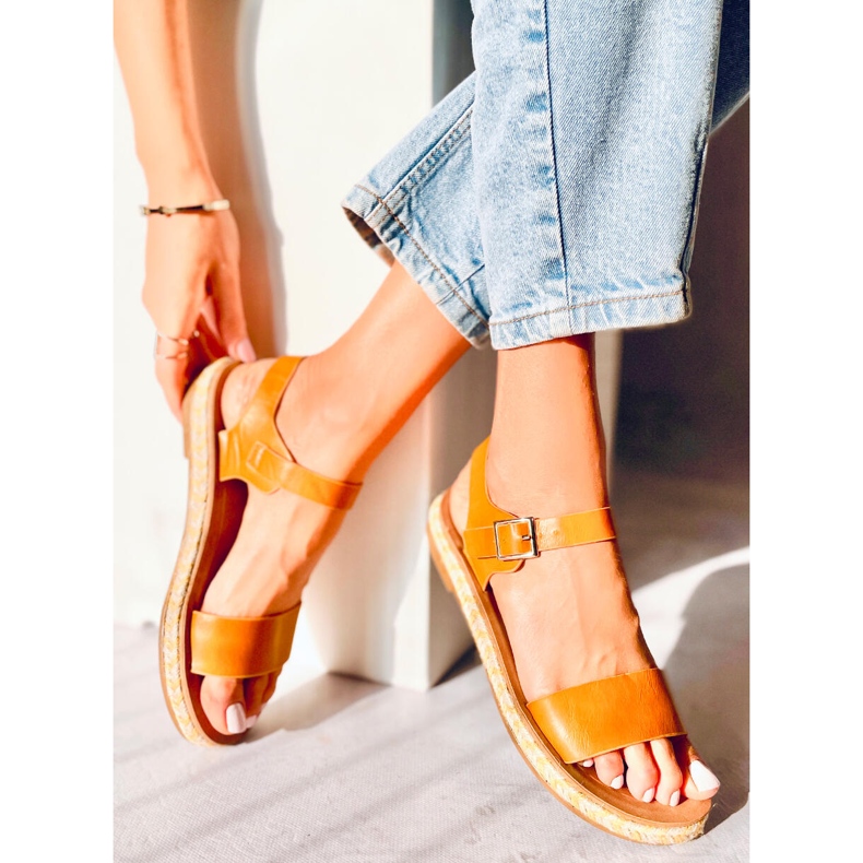 Sandale espadrile miereTH005 Galben 1