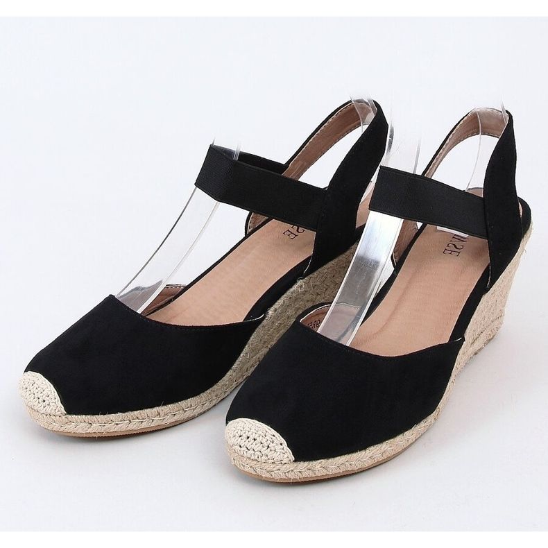 Espadrile negre pe pene 9R50 Negru 1
