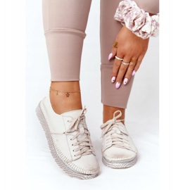 Încălțăminte din piele pentru femei Maciejka 05054-25 Golden de aur 2