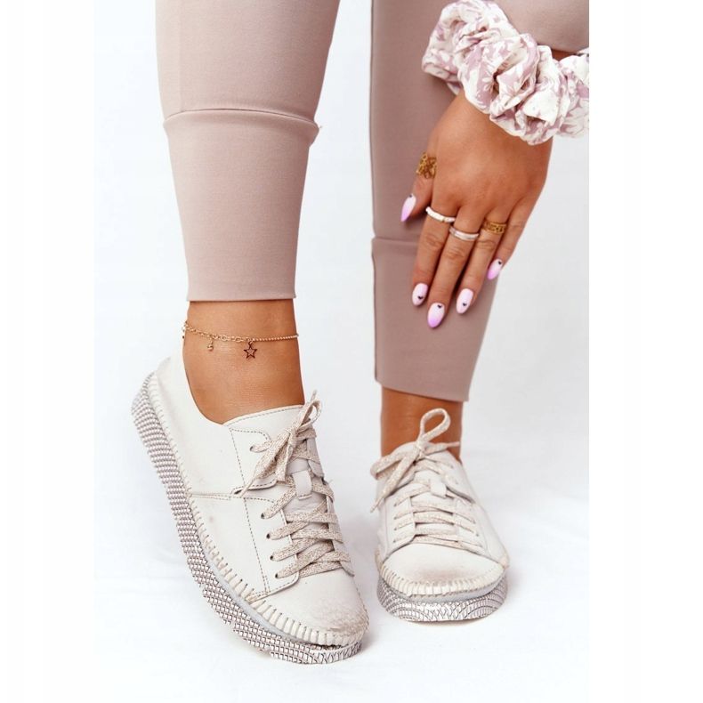 Încălțăminte din piele pentru femei Maciejka 05054-25 Golden de aur 2