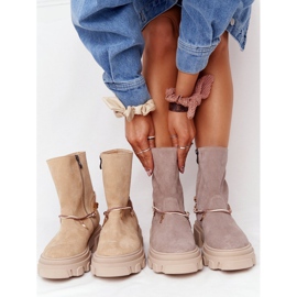 Lewski Shoes Cizme din piele de căprioară Lucrări Lewski Pantofi 3006-0 Bej 1