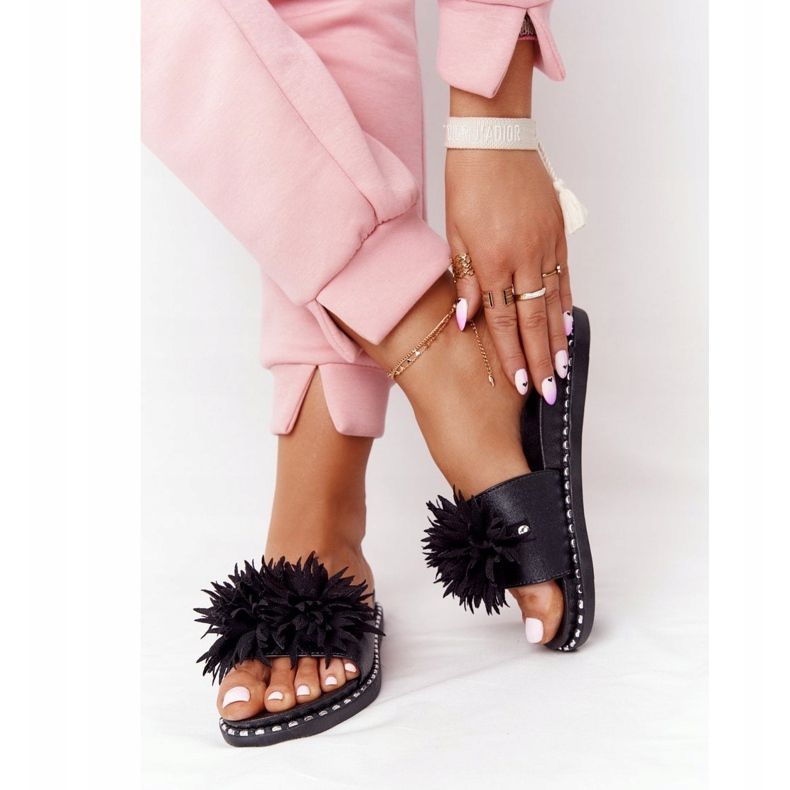 Vinceza 20-30101 Papuci din cauciuc negru cu jeturi 2