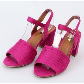 Sandale cu toc Fuchsia 1L-19267 Fuchsia roz 1