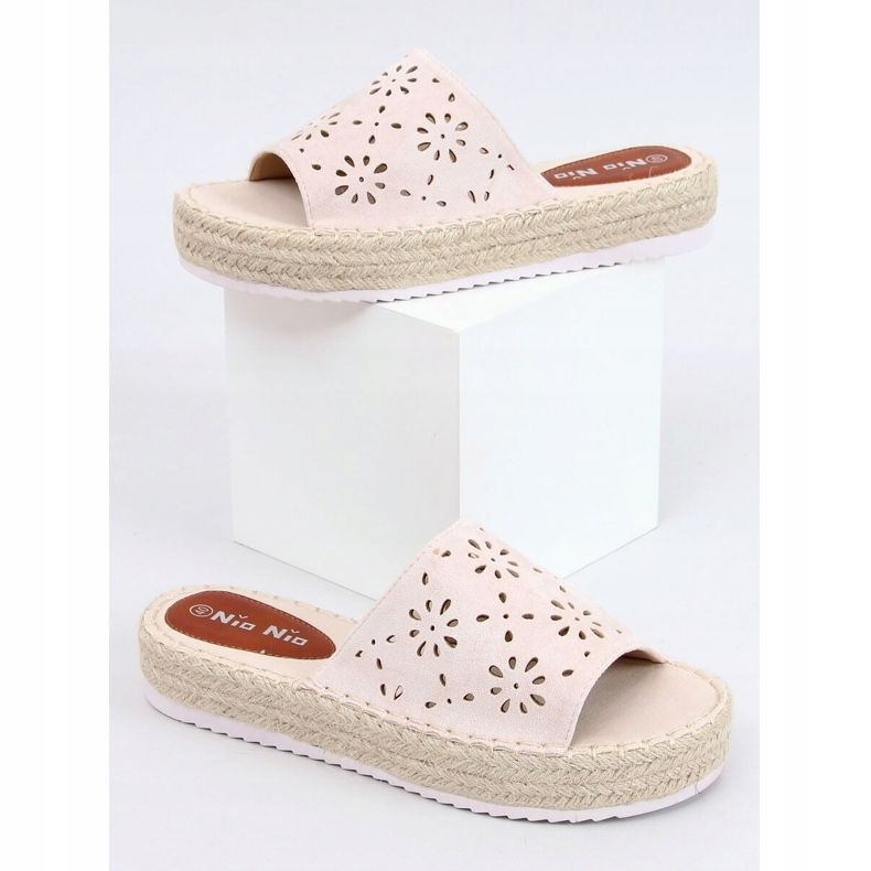 Espadrile cu papuci ajurati bej 99-62A Bej 1 Espadrile cu papuci ajurati bej 99-62A Bej 1