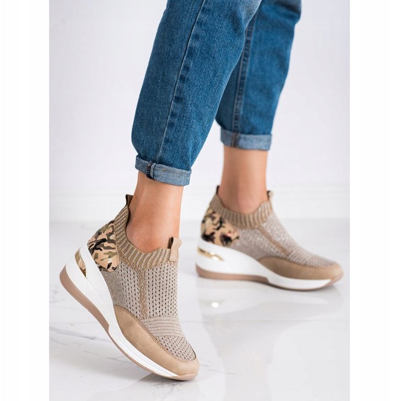 ARTIKER Adidași adezivi cu imprimare Moro maro 1