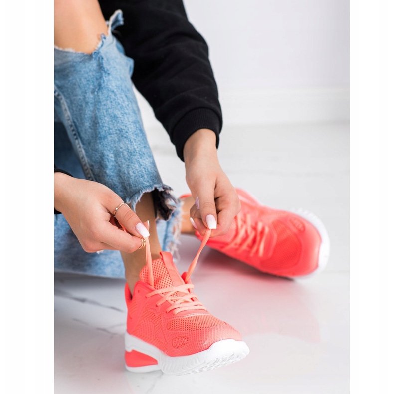 SHELOVET Pantofi sportivi ajurati portocale 1