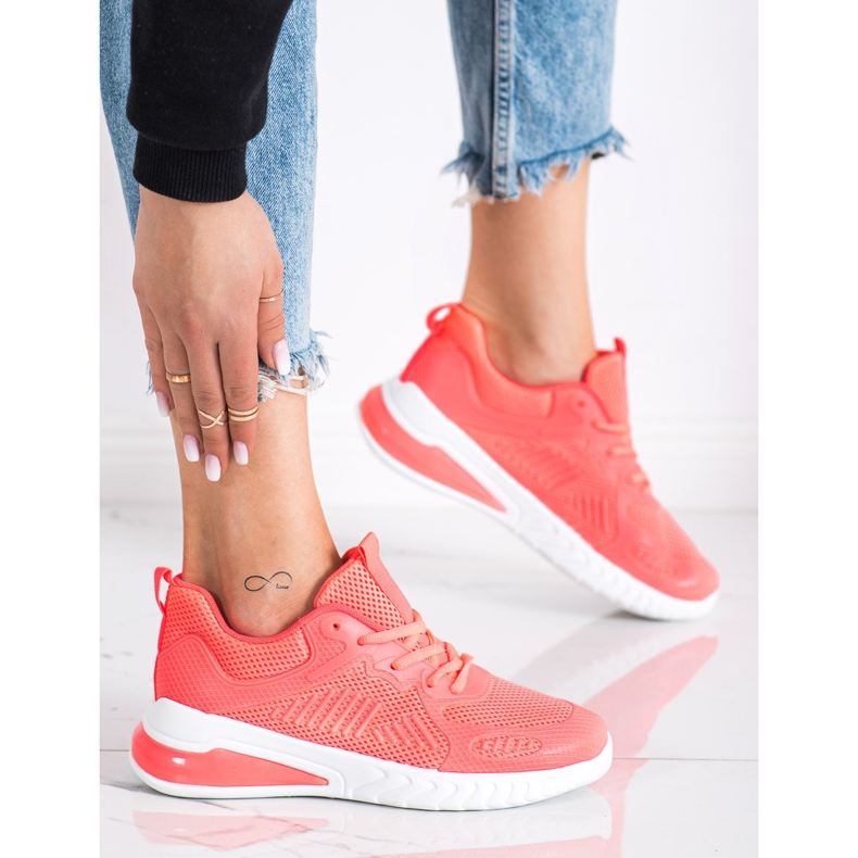 SHELOVET Pantofi sportivi ajurati portocale 2