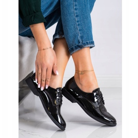 SHELOVET Pantofi clasici cu dantelă negru 1