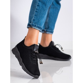 SUPER COOL Adidași din material textil negru 1