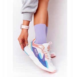 Încălțăminte sport pentru femei Foam de memorie Big Star HH274809 Alb-roz violet albastru 1 Încălțăminte sport pentru femei Foam de memorie Big Star HH274809 Alb-roz violet albastru 1