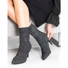 Sabatina Cizme de primăvară pe toc înalt negru 1