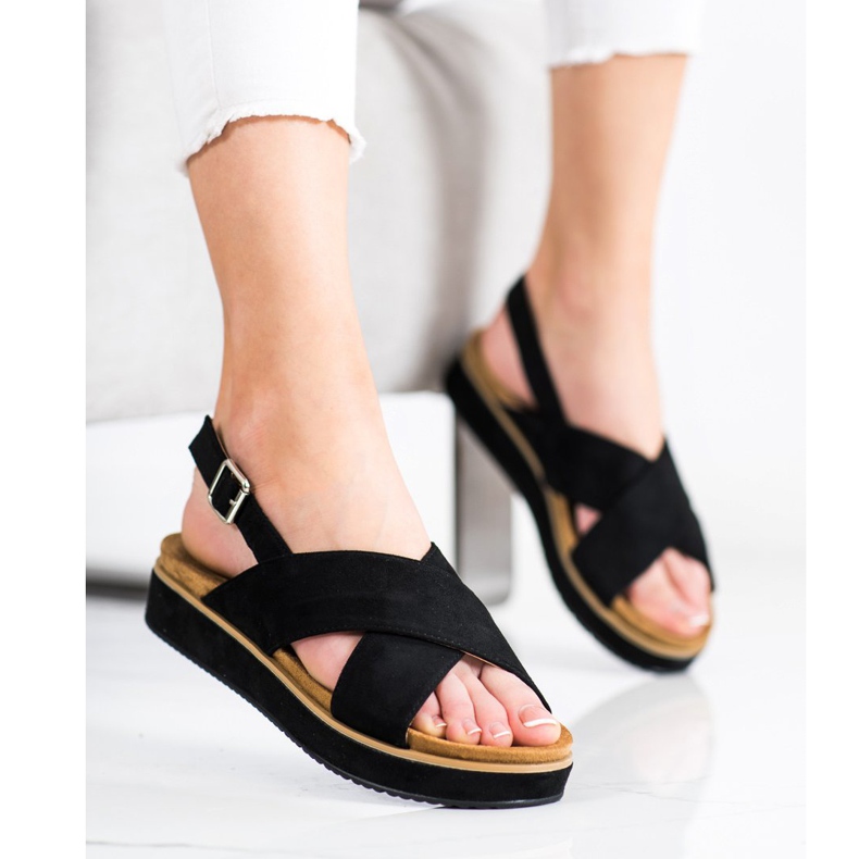 Goodin Sandale negre pe platformă negru 2