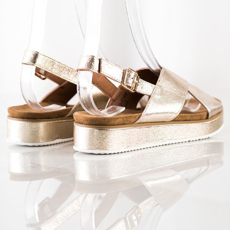 Goodin Sandale de aur pe platformă 1