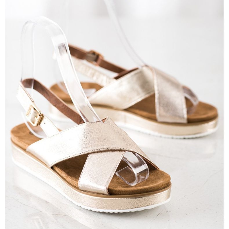 Goodin Sandale de aur pe platformă 2