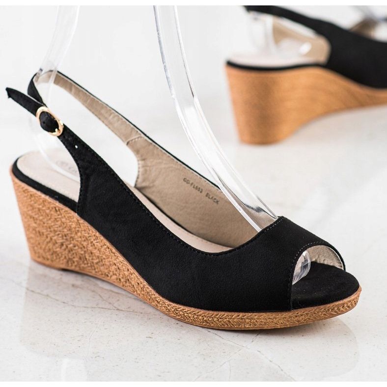 Goodin Sandale cu toc casual negru 2