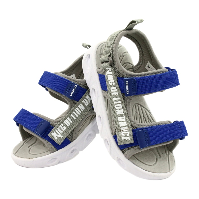 American Club Sandale Băieți cu terasa de spumă velcro RL27/21 Grey gri 4 American Club Sandale Băieți cu terasa de spumă velcro RL27/21 Grey gri 4