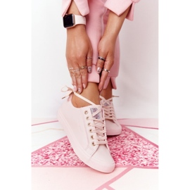 Adidași pentru femei din piele ecologică Cross Jeans HH2R4004C Roz 2