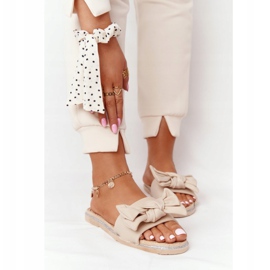 MSMG Papuci Andrea din cauciuc bej cu arc 2