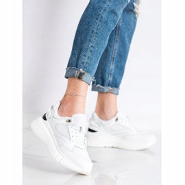 Weide Adidași albi cu sclipici 1