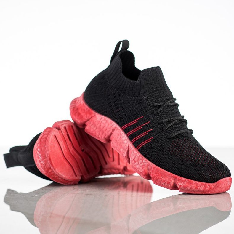 SHELOVET Adidași ajurati pe platformă negru 1