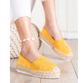 Seastar Espadrile deschise cu piele de căprioară galben 2 Seastar Espadrile deschise cu piele de căprioară galben 2