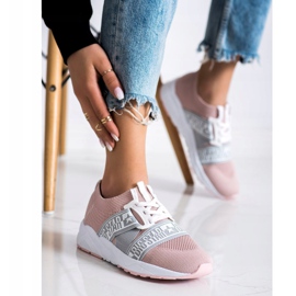 Adidași pentru femei Big Star HH274353 roz 1