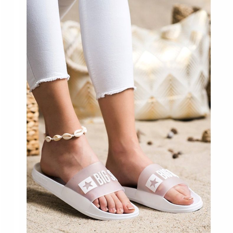 Papuci Big Star pentru femei FF274A199 alb 1 Papuci Big Star pentru femei FF274A199 alb 1