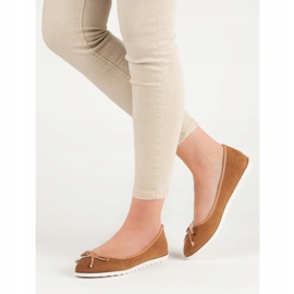 Small Swan Balerine de cămilă maro 2 Small Swan Balerine de cămilă maro 2