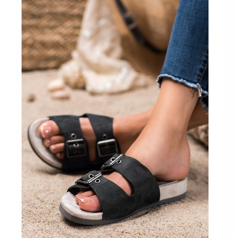 Kylie Papuci negri clasici negru 2