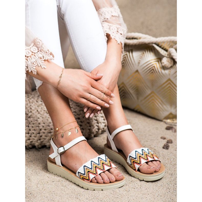 SHELOVET Sandale casual alb 1