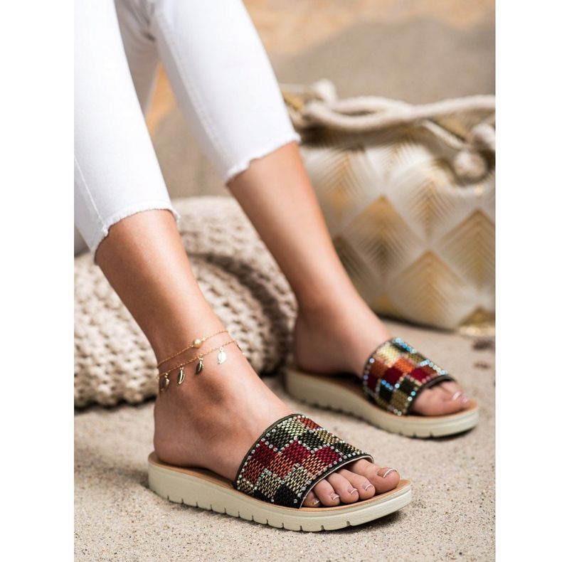 SHELOVET Papuci Cu Zirconiu Cubic multicolor 1