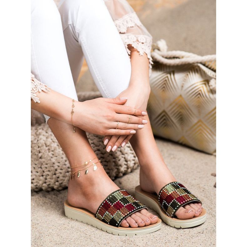 SHELOVET Papuci Cu Zirconiu Cubic multicolor 2