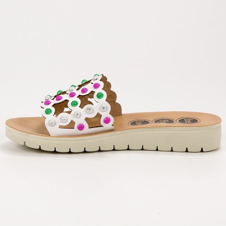 SHELOVET Papuci Casual pentru femei alb multicolor 2