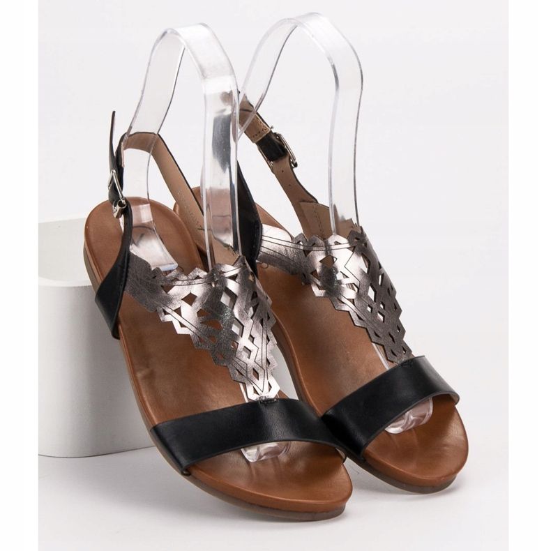 Kylie Sandale plate elegante negru 1