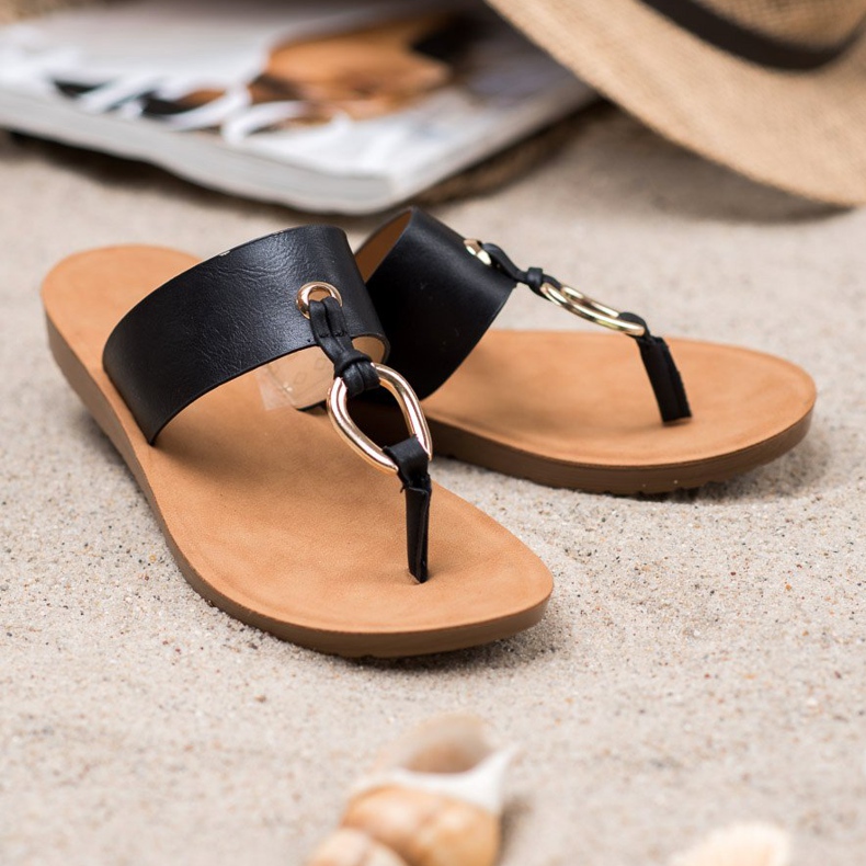 Flip-flops VINCEZA elegante negru 1