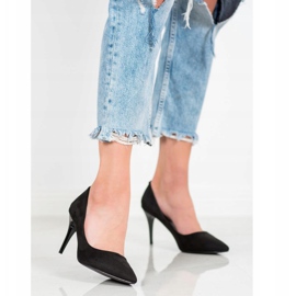 Kylie Tocuri clasice din piele de căprioară negru 2