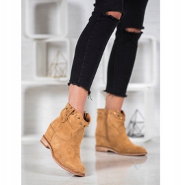 Bella Paris Cizme de cowboy din piele de căprioară cu jeturi maro 1 Bella Paris Cizme de cowboy din piele de căprioară cu jeturi maro 1