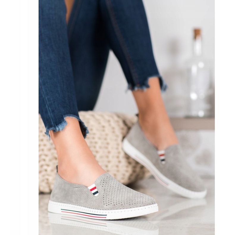 Filippo Adidași din piele gri 2