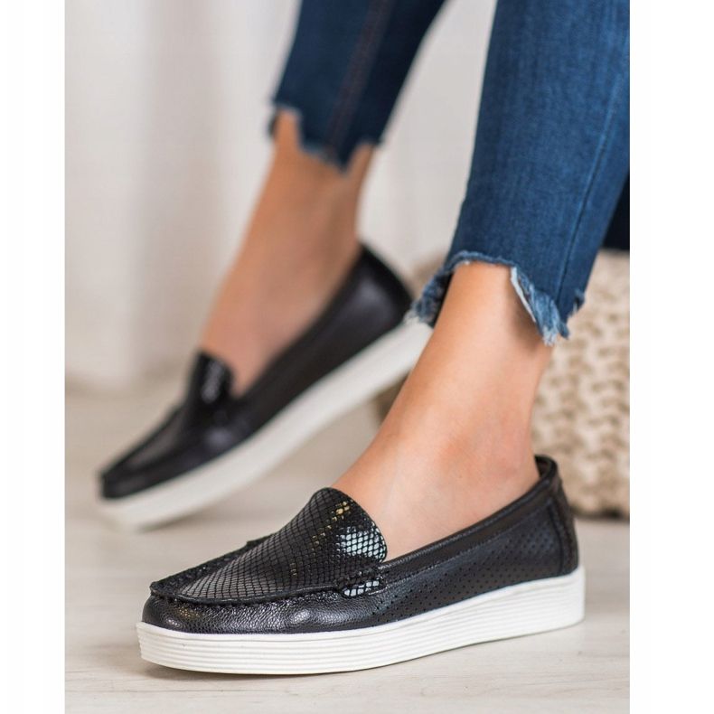 Mocasini pe platforma VINCEZA negru 1