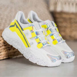 Seastar Adidași cu sclipici alb multicolor 1