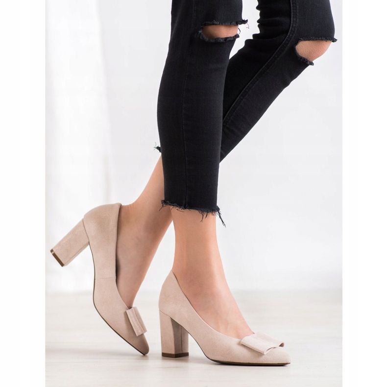 W. Potocki Pompe Glitter Cu Arc bej 2