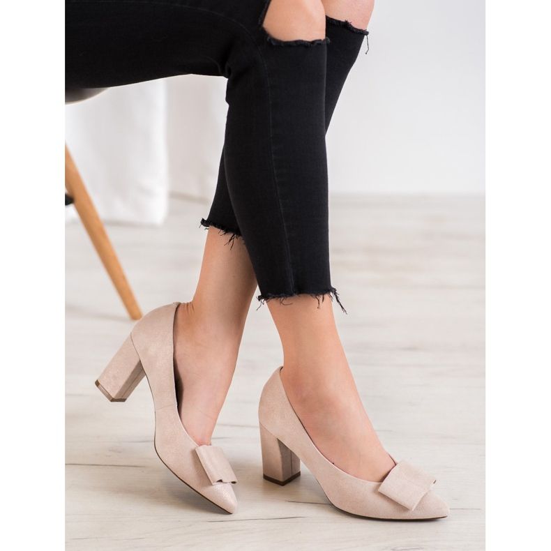 W. Potocki Pompe Glitter Cu Arc bej 1