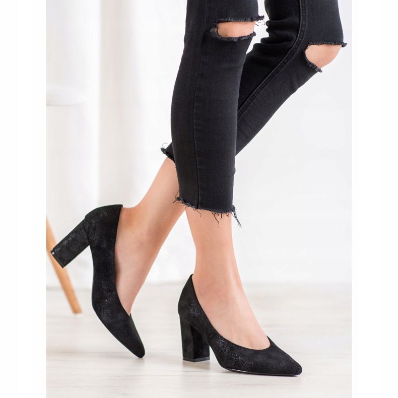 W. Potocki Pompe cu sclipici negru 2 W. Potocki Pompe cu sclipici negru 2