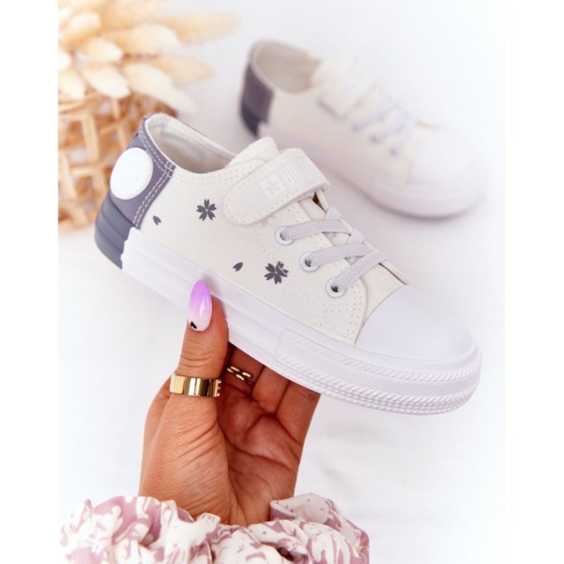 Adidași pentru copii cu velcro Big Star HH374052 Alb-Gri 2